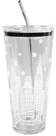 TOPINCN Vasos de Cristal Para Agua, Taza de Café Helado de 1 Litro con Tapa, Vaso Alto de Cristal Borosilicato Reutilizable, Vasos para Batidos Diseñados con Boca Ancha