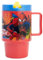 Taza infantil de plástico con tapa de 530 ml de Spiderman