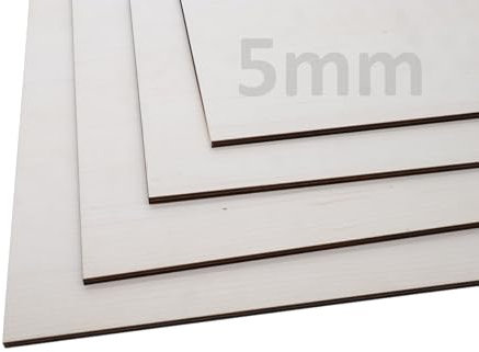 Pannello in compensato laser in acero, 5 mm, materiale laser, per fai da te, accessori per modellismo, compensato d'acero, legno tagliato al laser, materiale per incisione laser, accessori per