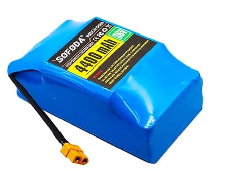 HTDRE Batería de Iones de Litio 10S2P de 36 V y 4,4 Ah, batería Recargable de Iones de Litio para Patinete eléctrico, monopatín, autoequilibrio, Enchufe XT60/T