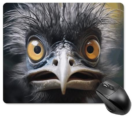 Mauspads Emu-Vögel Computer-Mauspads Vernähte Kanten,Weich Tischunterlage Für Pc Tastatur Büro 25X30Cm