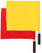 KICHOUSE 2Stücke Schiedsrichter Flaggen Signalflaggen Für Fußball Rugby Und Hockey Mit Komfortablem Rote Und Gelbe Fahnen Für Sportveranstaltungen Und Training