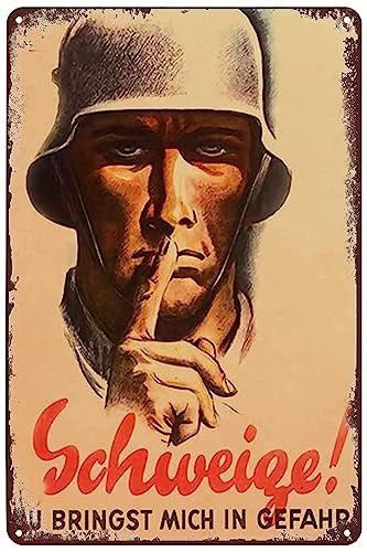 Metall-Blechschild mit Soldaten-Postern aus dem 2. Weltkrieg, Geschichte, Propaganda, Vintage-Wandkunst, Dekorplakette für Zuhause, Bar, Kneipe, Club, Männerhöhle, Zimmer, Garage, 20,3 x 30,5 cm