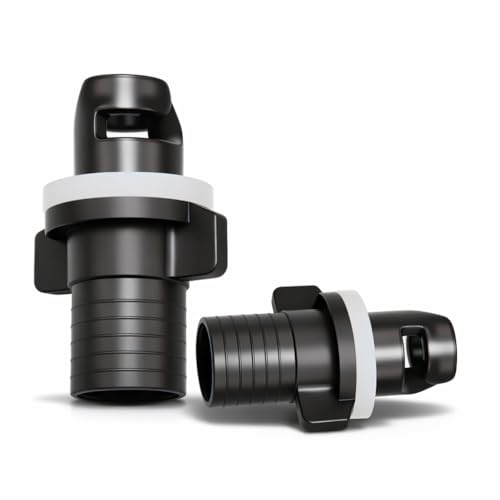 Hawpasy 2PCS Boat Foot Pump Hose Adapter, H-R Valve Kayak Adapter, Black Valve Kayak Inflatable Kayak Valve Nozzle Cap, Compatible with Kayak Pump, Electric Pump, and Foot Pump Adaptors