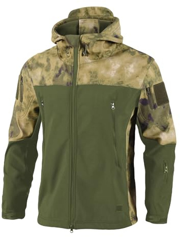 MOKBAY Camouflage Jacke Herren Flecktarn Drückjagd Jacke Armee Camouflage Angeljacke Tarnjacke Tactical Feldjacke Militär Winterjacke