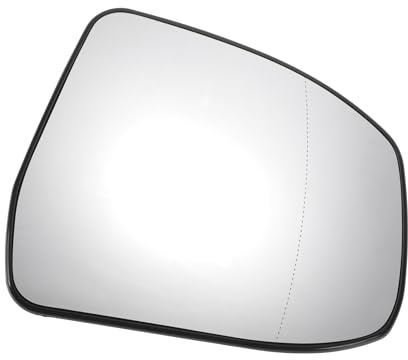 MIRROVIA Espejo Retrovisor Del Lado Derecho Del Coche, Reemplazo De Cristal Con Placa De Respaldo Asférica Calefactado Blanco Para Ford Focus 2008-2018 Reemplazo de Automóvil