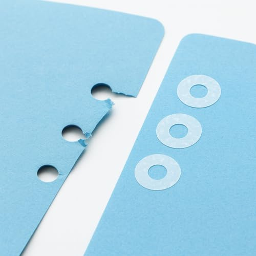 250 Clear Hole Reinforcement Stickers with Dispenser Box – Self Adhesive Transparent Ring Labels for Repairing Torn Binder Holes, Notebook Paper Protectors - School, Office, Filing, Planner, Envelopes