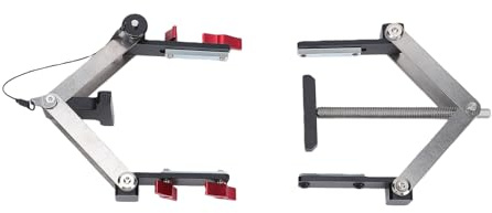 AMONIDA Pince de Panneau à 4 Voies, Pince de Travail du Bois en Acier Inoxydable en Alliage d'Aluminium Robuste, de Joints sans Soudure avec Mécanisme pour Profilés en Aluminium 3030 de 12 Mm à 100