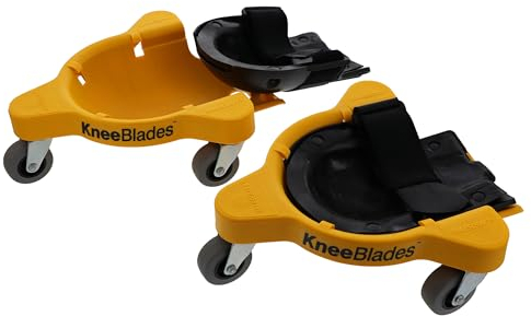 Milescraft 1603 – Hochwertige professionelle Rollknieschoner/Knieschoner mit herausnehmbaren Einsätzen inkl. Gelkissen. Hochleistungsrollen ermöglichen eine 360-Grad-Drehung