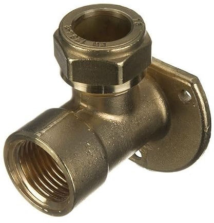 Codo para placa de pared de compresión de 15 mm x 1,27 cm, bolsa de 5