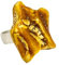Ring Silberfassung 925 echter Bernstein poliert UNIKAT R84