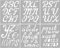 Aleks Melnyk #41 Schablonen Metall, Schablonen für Brandmalerei, planer metall, Stencils für Letters, Lettering, Alphabet, Buchstaben, Zahlen, gravur schablone, Schablonen Vintage Schrift, 6 Stück