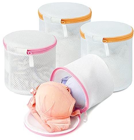 Eono Bra Laundry Bags Mesh Wash Bags Washing Machine Bag for Intimates Lingerie and Delicates with Premium Zipper, 4 Set (2L+2M)
