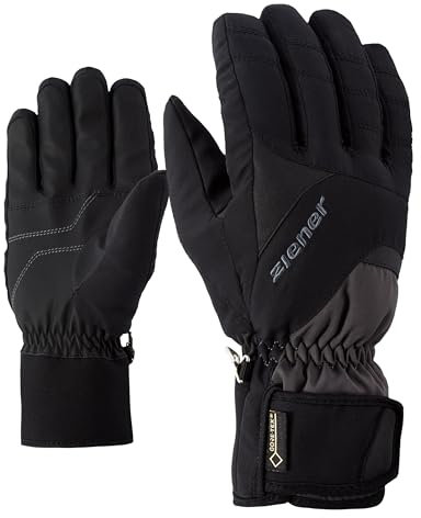 Ziener Erwachsene GUFFERT GTX Glove Alpine Ski-Handschuhe/Wintersport | Wasserdicht, Atmungsaktiv, Graphite/Black, 6,5