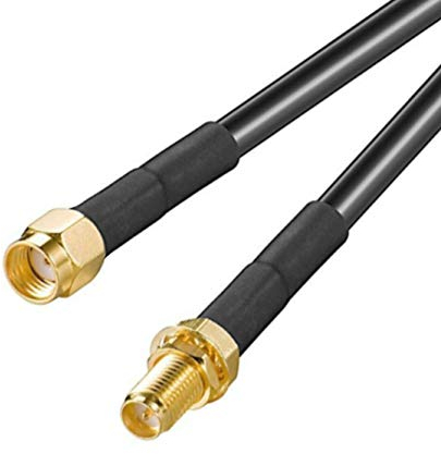 PerfectHD WLAN Antennenverlängerung | 3m | SMA Reverse Steckverbinder | RP-SMA-Stecker auf RP-SMA-Buchse | Antenne Verlängerungskabel Antennenkabel Koaxialkabel Kabel WiFi | 50 Ohm | 3 Meter