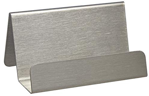 Visitenkartenständer aus gebürstetem Edelstahl/Metall/matt/Silber/Visitenkartenhalter/Schreibtisch/Büro - Zeigis®