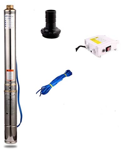 SHYLIYU Pompe De Puits Profond 0.37kW / 0.5HP Submersible Pompe à Eau 3300L/H Pompe Puits Immergee Electrique Irrigation Agricole Jardin Forage Pompe de Relevage