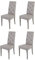t m c s Tommychairs - 4er Set Moderne Stühle Chantal für Küche und Esszimmer, robuste Struktur aus lackiertem Buchenholz Farbe Hellgrau, gepolstert und mit hellgrauem Kunstleder bezogen