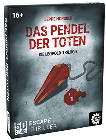 Game Factory 646256 50 Clues-Das Pendel der Toten, Escape-Thriller zum Mitspielen und Rätseln, Exitgame, Rätselspiel Krimispiel, Leopold Trilogie, Teil 1