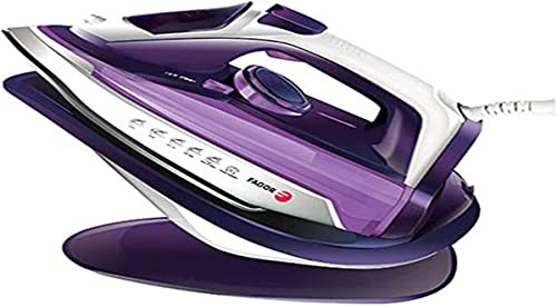 FAGOR COMFORTA EasyDrive FG055 Ferro da Stiro Wireless, Suola Ceramica e Punta di precisione, Stiratura Verticale, Colpo di Vapore, 2600 W, Rosa, Viola, 4+64GB