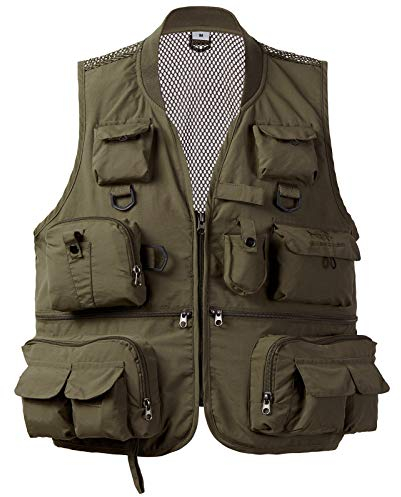 Bassdash Versatile Gilet da pesca da donna per uomo con dorso in rete 6 taglia