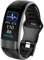 ECG + PPG Smart Watch, attività di Fitness Tracker con frequenza cardiaca Monitor Pressione sanguigna Blood Ossigeno Temperatura del Corpo Temperatura della modalità di Sospensione Pedometro,Nero