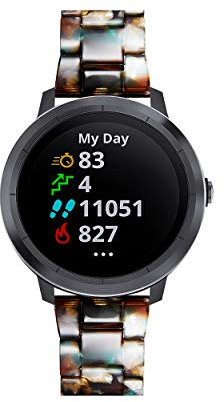 BINLUN 18mm Cinturino Orologio in Resina Compatibile con Garmin Vivoactive 4S/Vivoactive S/Garmin Vivomove 3S/Garmin Venu 2S, Cinturini di Ricambio Compatibile con Ticwatch C2 Roségold Smartwatch