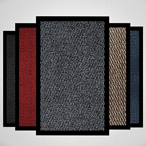 Doormat Dirt Trapper For Indoor & Outdoor Black Grey Washable Barrier Mat Heavy Duty Non - Slip Door Entrance Mat Kitchen Runner Super Absorbent Door Mat Indoor