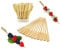 KnF 15cm Bamboo Picks Paddle Skewers Natural Wooden Cocktail Sticks Picks for Barbeque Kebabs Cocktails Buffet Party (Pack of 50)