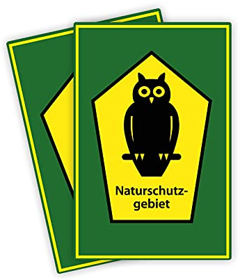 2 Stück Naturschutzgebiet Schild 20 x 30 cm aus stabiler PVC Hartschaumplatte 3mm mit UV-Schutz von STROBO