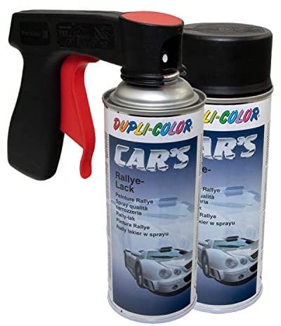 Lackspray Spraydose Sprühlack Cars Dupli Color 652240 schwarz seidenmatt 2 X 400 ml mit Pistolengriff