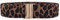 TeeYee Elastischer Gürtel Leopard Damen Obi Belt Vintage Mädchen Einfache Symmetrie Schnalle dehnbar Leopard Belt 206