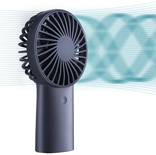 JISULIFE Handheld Fan with 30 Hours of Cooling, 6000mAh Battery, USB Rechargeable Portable Fan for Travel, Makeup, Concerts & Commute – Stay Cool Everywhere (Blue)