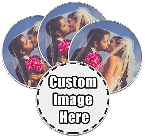 Lpraer 4 Stück Personalisierte Foto Kühlschrankmagnete Fotomagnet Fotogeschenk Kreative Magnete für Küche, Zuhause, Schule, Klassenzimmer, Whiteboard, niedliche Dekoration (Rund)