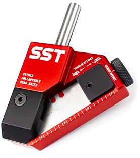 SST - Drag Knife - ⅜” Hardened Steel Shaft - Cuts Wood Veneer, Plastic, Leather & More - Precision Thumbscrew for Easy Blade Length Adjustment - Compact Body - Collapsible