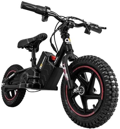 Actionbikes Motors Kinder Balance Bike Elektrofahrrad | 12 Zoll Fahrrad - 250 Watt - Elektro Laufrad mit Scheibenbremsen - 21 V 5.4 Ah - Kinder Elektrofahrzeug - Spielzeug ab 3 Jahren (12 Zoll Rot)