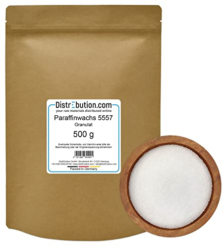 DistrEbution Paraffinwachs 5557 Granulat 500g Kerzenwachs Kerzen gießen