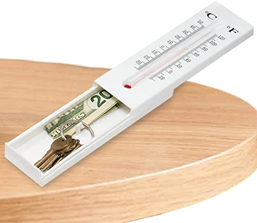 backlight Aufbewahrungsbehälter für Wertsachen - Money Hider mit wandmontiertem Design,Faux Thermometer Hiding Storage, Secret Hiding Safe Lock Box für Code Lock Spardose