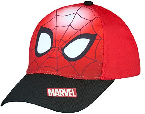 Spiderman Baseball Cap, Kappe Schirmmütze für Kinder Jungen Cappy mit Klettverschluss verstellbar (Rot 52)