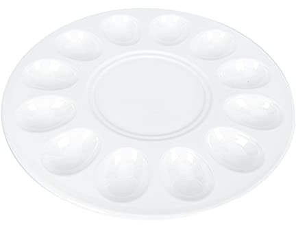 Angoily Bandeja De Rellenos Bandeja De Portavasos Plato De Bandeja De Frutas Plato De Rellenos Platos De Caracoles Mini Platos De Inmersión Huevo De Cerámica Plato De Huevo