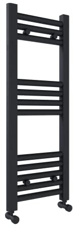 300x800mm Towel Warmer Flat, Wall Mounted Matte Anthracite Plated Steel Bathroom Towel Rail Radiator, Suitable for Central Heating, Electric and Dual Fuel