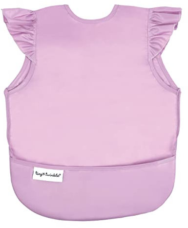 Tiny Twinkle Baby Lätzchen: Wasserdicht, BPA-frei, PVC-frei, Unisex, 6-24 Monate, Lilac, Einfarbig, Reißfester Klettverschluss, Maschinenwaschbar, Ideal für die Reise