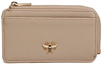 Alice Wheeler Porte-monnaie et cartes Bumble Bee – Collection Bath – Cuir vegan, stone, Taille unique, Classique