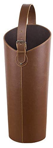 TOYOCC Porte-Parapluie en Cuir Portable, Porte-Parapluie Rond Polyvalent, pour Petit Espace de Bureau à Domicile, Marron