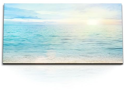 Paul Sinus Kunstdruck Bilder 120x60cm Strand Sonne Meer Horizont Sommer Sonnenschein