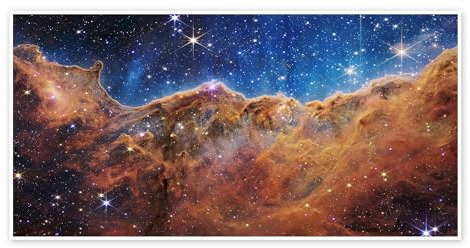 James Webb - Open star cluster in Carina Nebula (NIRCam) Poster von NASA 100 x 50 cm Wandbilder Wanddeko