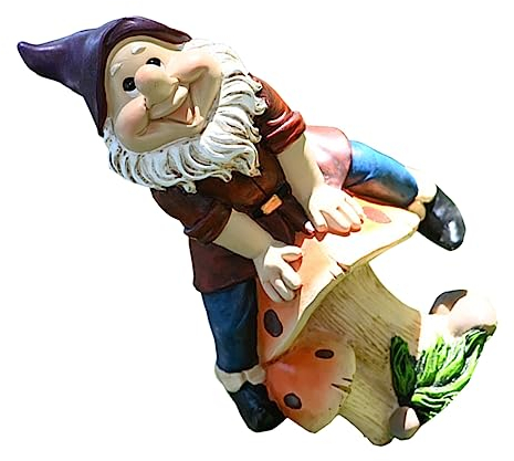 Supvox Gartenzwerg Ornament Aus Harz Gartenfigur Zwergenstatue Für Außenbereich Dekorative Figur Für Haus Und Garten Desktop Ornament Zwergenfigur