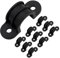 Mewutal PVC-Rohrschellen, U-Form, Kunststoff, Rohrschellen, 2 Löcher, schwarze Rohrschellen für Wasserrohrleitungen, 22 mm, 10 Stück