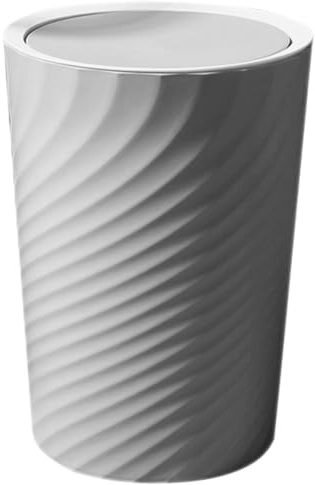 Cabilock Mülleimer Abfalleimer Papierkorb Mit Schwingdeckel: 10l Badezimmer Mülleimer Kunststoff Groß Küchen Wc Für Schlafzimmer Heimbüro Grau