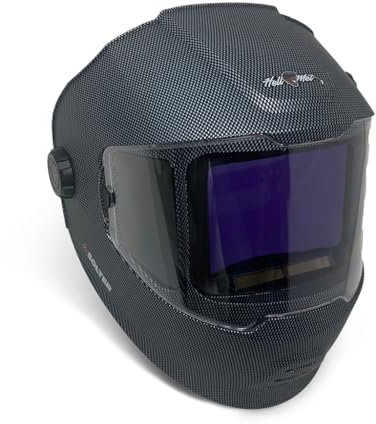 Solter, Pantalla Soldadura HELLMET R-30 con Tecnología True Color, Calidad Óptica 1/1/1/1, Amplio Campo de Visión 116x81mm, Niveles de Sombra DIN 3/4-8/9-13, Batería CR2450 Reemplazable